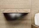 One Coastal Modern Live Edge Wall Bed with Floating Nightstands in Bisque