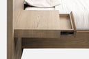 One Coastal Modern Live Edge Wall Bed with Floating Nightstands in Bisque