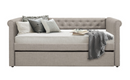Edmund Collection Light Gray Fabric Daybed with Trundle 4970*