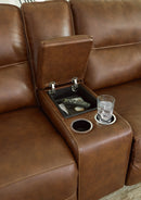 Francesca Power Reclining Loveseat with Console