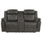 Homelegance Furniture Centeroak Double Reclining Loveseat in Gray 9479BRG-2 image