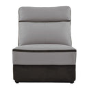 Homelegance Furniture Laertes Power Armless Reclining Chair in Taupe Gray 8318-ARPW image