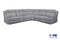 Cheers Manwah Light Gray Fabric Power Sectional