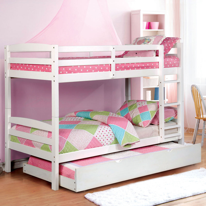 Elaine Wire-Brushed Warm Gray Twin/Twin Bunk Bed