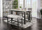 BRULE 4 Pc. Counter Ht. Dining Table Set W/ Bench