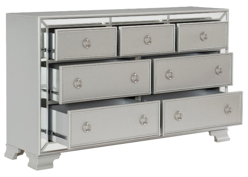avondale silver dresser Caracole Furniture Avondale Dresser in Soft Silver Paint C023-417-011