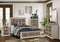Homelegance Arcadia King Panel Bed in White & Weathered Gray 1677K-1EK*