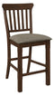 Homelegance Schleiger Counter Height Chair in Dark Brown (Set of 2)