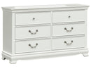 Homelegance Lucida 6 Drawer Dresser in White 2039W-5