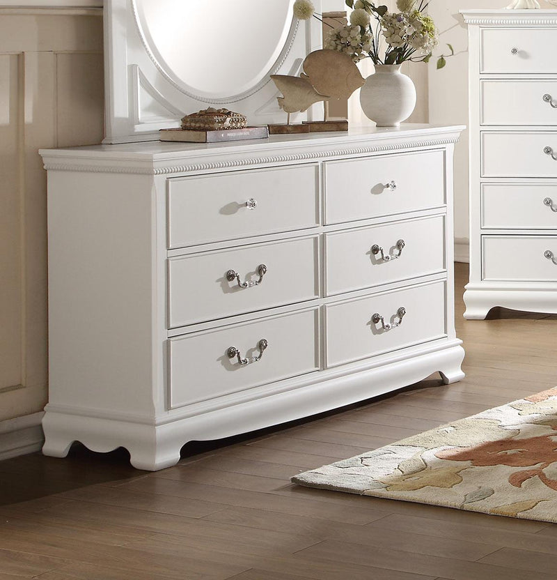 Homelegance Lucida White Dresser | Ornate Home Homelegance Lucida White Dresser | Ornate Home