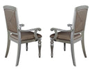 Homelegance Orsina Arm Chair in Silver (Set of 2)