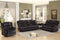 Homelegance Furniture Jarita Double Reclining Sofa in Brown