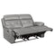 Homelegance Furniture Lambent Double Reclining Loveseat in Gray