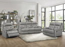 Homelegance Furniture Lambent Double Reclining Chair in Gray