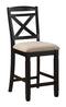 Homelegance Baywater Counter Height Chair in Black (Set of 2)