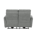 Homelegance Furniture Edition Power Double Lay Flat Reclining Loveseat in Dove Grey 9804DV-2PWH