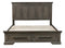 Homelegance Taulon Queen Platform Bed with Footboard Storage in Dark Oak 5438-1*