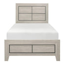 Homelegance Furniture Quinby Twin Panel Bed in Light Brown 1525T-1