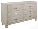 Homelegance Furniture Quinby 6 Drawer Dresser in Light Brown 1525-5