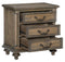 Homelegance Furniture Rachelle 3 Drawer Nightstand in Weathered Pecan 1693-4