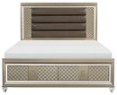 Homelegance Furniture Loudon King Platform with Storage Bed in Champagne Metallic 1515K-1EK*
