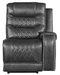 Homelegance Furniture Putnam Power Right Side Reclining Chair with USB Port in Gray 9405GY-RRPW