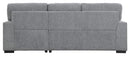 Homelegance Furniture Morelia 2pc Sectional with Pull Out Bed and Right Chaise in Dark Gray 9468DG*2RC2L
