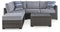 Petal Road Outdoor Loveseat Sectional/Ottoman/Table Set (Set of 4)