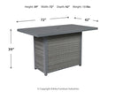 Palazzo Outdoor Counter Height Dining Table with 4 Barstools