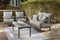 Visola Outdoor Loveseat, Lounge Chairs, Coffee Table