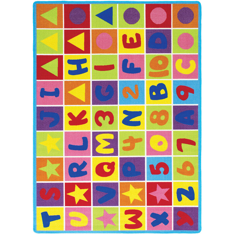 Abbey Alphabet/Multi 4' 9" X 6' 9" Area Rug