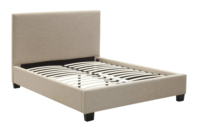 Saint Pierre Upholstered Platform Bed in Toast Linen