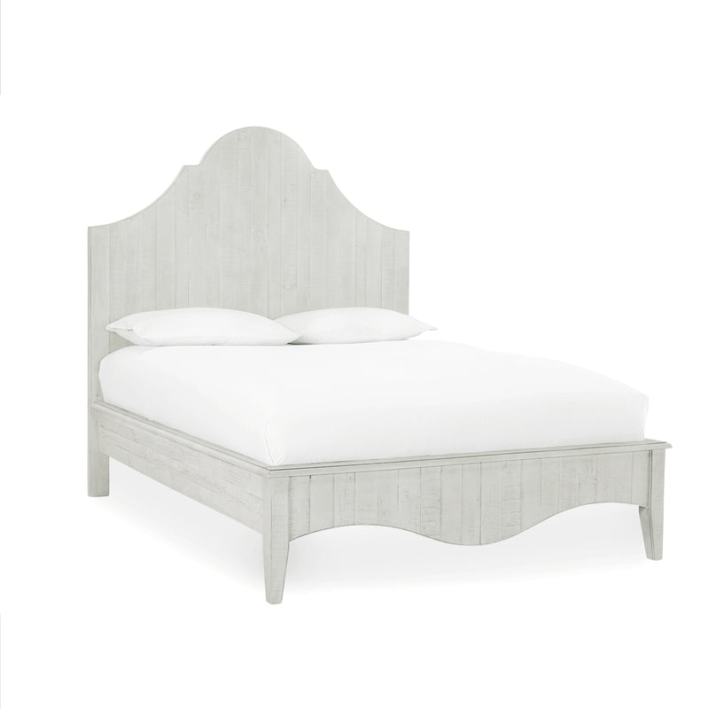 Modus Furniture Ella - Washed White Scroll Bed