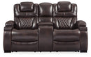 Warnerton Power Reclining Loveseat with Console image