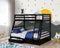 California Iv Black Twin/Full Bunk Bed image