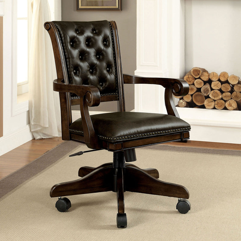 KALIA Brown/Dark Brown Height-Adjustable Arm Chair image