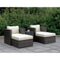 Ilona Brown/Beige 2 Chairs + 2 Ottomans + End Table image
