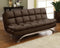 Aristo Dark Brown/Chrome Futon Sofa image