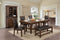 MEAGAN I Brown Cherry, Espresso 7 Pc. Dining Table Set image