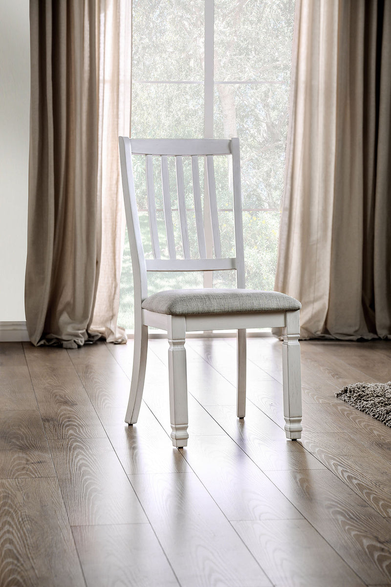 Kaliyah Vintage White/Light Gray Side Chair (2/CTN) image