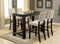 SANIA II Antique Black, Ivory 5 Pc. Bar Table Set w/ Wingback Chairs image