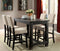 SANIA II Antique Black, Ivory 5 Pc. Counter Ht. Table Set w/ Wingback Chairs image