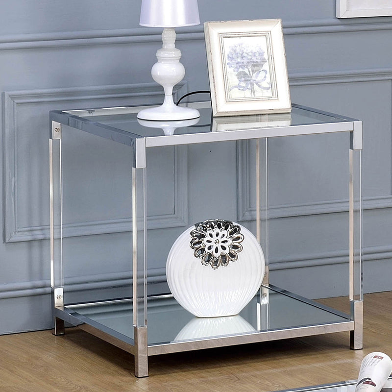 Ludvig Chrome/Clear End Table image