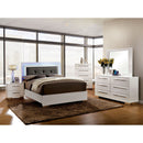 CLEMENTINE Glossy White 5 Pc. Queen Bedroom Set w/ 2NS image