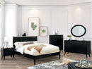 LENNART II Black 4 Pc. Twin Bedroom Set w/ Oval Mirror image