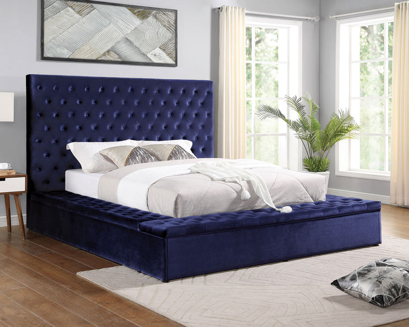 GOLATI E.King Bed, Blue image