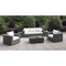 Somani Light Gray Wicker/Ivory Cushion Sofa + 2 Chairs + 2 End Tables + Coffee Table image