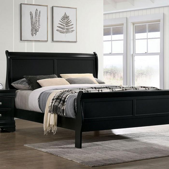 LOUIS PHILIPPE E.King Bed, Black image