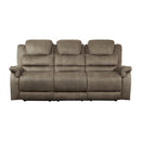 Homelegance Furniture Shola Double Reclining Loveseat in Chocolate image