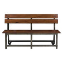 Homelegance Holverson Bench w/ Back in Rustic Brown 1715-BH image